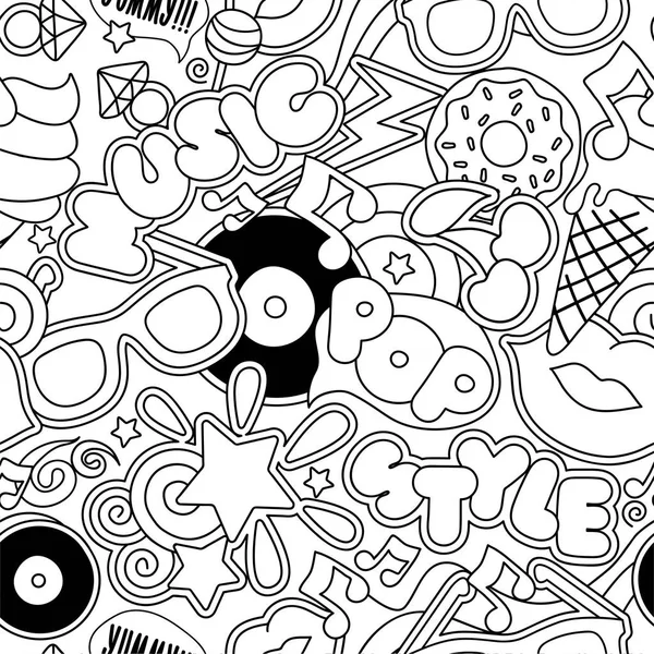 Black White Seamless Vector Pattern Background Textile Fabric — Stock Vector