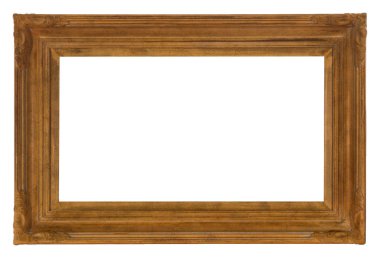Fotoğraf ve sanat için süslü bir antika ahşap çerçeve