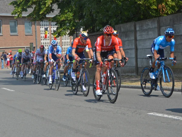 Tour France 2019 Enghien Nairo Quintana Sein Peloton — стоковое фото