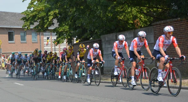 Tour France 2019 Enghien Caleb Ewan Sein Peloton — стоковое фото