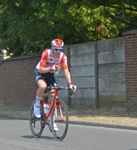 Tour France 2019 Etape Tim Wellens Queue Peloton Enghien — Stockfoto