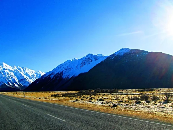 güzel sahne, seyahatinden south Island, Yeni Zelanda