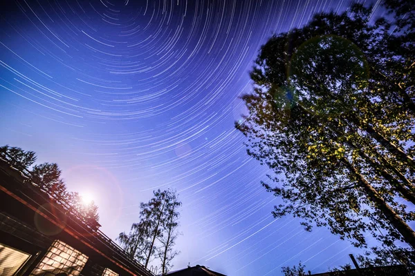 Startrails longexposure Finlandiya