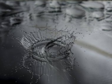 Su damlaları aynaya.