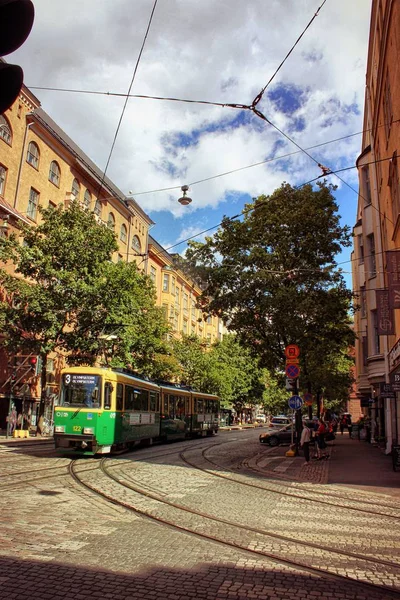 Widok Ulicy Miasta Helsinki — Zdjęcie stockowe