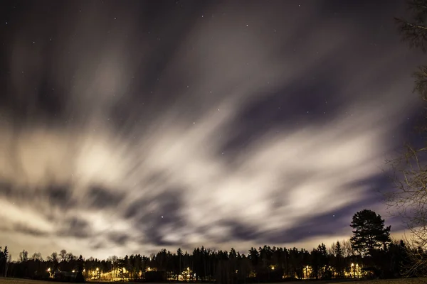 Longexposure manzara gece görünümü.