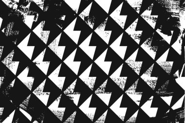 Grunge soyut geometrik desen. Yatay siyah beyaz arkaplan.