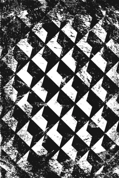 Grunge Patrón Geométrico Abstracto Fondo Vertical Blanco Negro — Archivo Imágenes Vectoriales