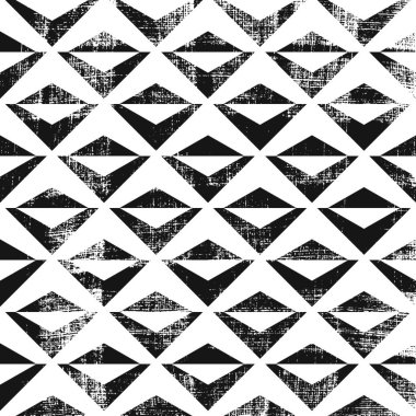 Grunge soyut geometrik desen. Kare siyah beyaz arkaplan.
