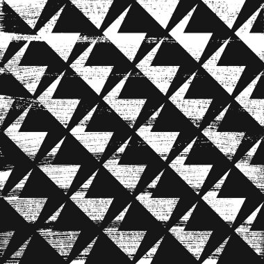 Grunge soyut geometrik desen. Kare siyah beyaz arkaplan.