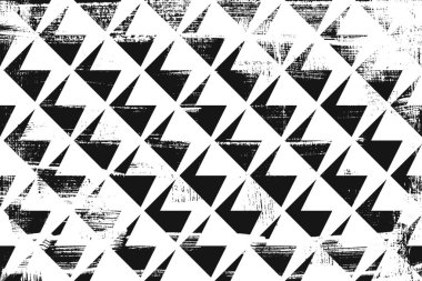Grunge soyut geometrik desen. Yatay siyah beyaz arkaplan.
