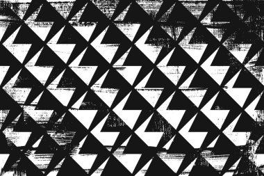 Grunge soyut geometrik desen. Yatay siyah beyaz arkaplan.