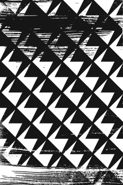 Grunge Patrón Geométrico Abstracto Fondo Vertical Blanco Negro — Vector de stock