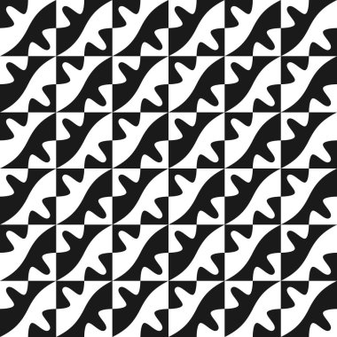 Dalga şekli elementleri ile kusursuz geometrik soyut desen