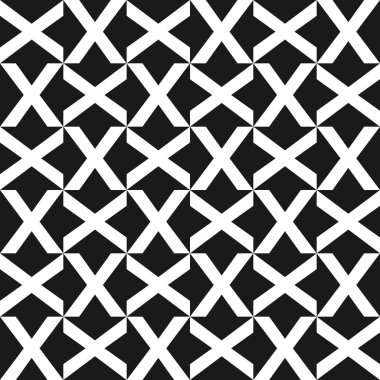 Çapraz elementlerle kusursuz geometrik soyut desen.