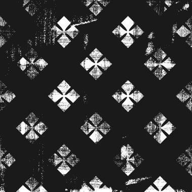 Geometrik haçları olan desenli gotik desen