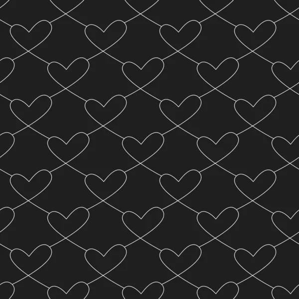 Bezproblémový Vzor Srdcem Souvisejícím Ikonou Čáry Dobré Pro Valentýna Svatební — Stockový vektor