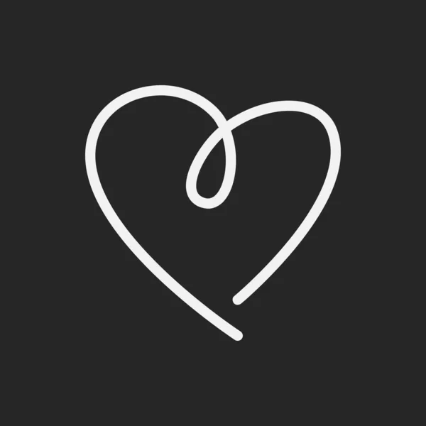 Line Art Icon Heart — Stock Vector