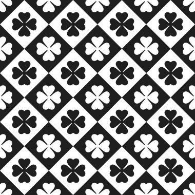 Yonca simgeleriyle kusursuz desen