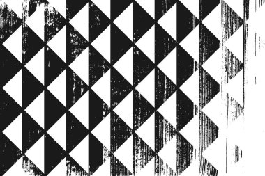 Grunge soyut geometrik desen. Yatay siyah beyaz arkaplan.