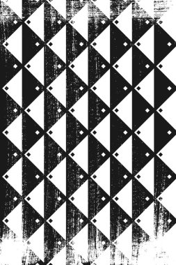 Grunge soyut geometrik desen. Dikey siyah ve beyaz arkaplan.