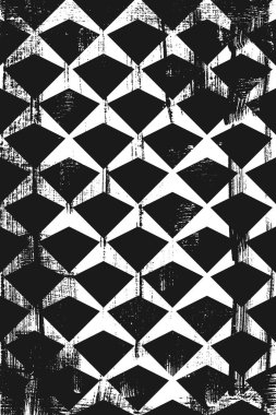 Grunge soyut geometrik desen. Dikey siyah ve beyaz arkaplan.