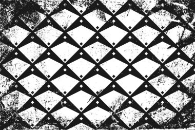 Grunge soyut geometrik desen. Yatay siyah beyaz arkaplan.