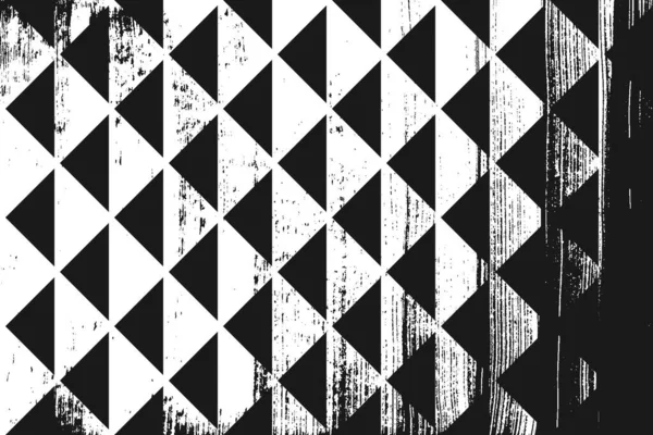Grunge soyut geometrik desen. Yatay siyah beyaz arkaplan.