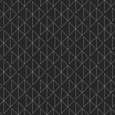 Üçgenli kusursuz geometrik desen. Siyah ve beyaz vektör.