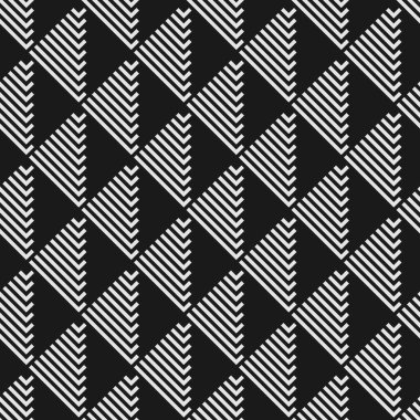 Üçgen elementli kusursuz soyut çizgili desenler