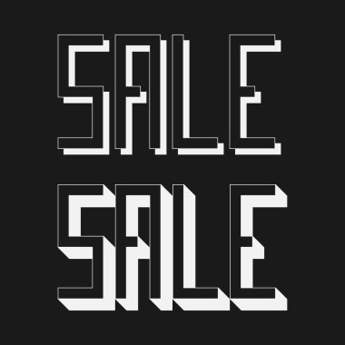 Yazıtlı Geometrik tipografi 