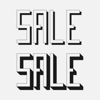 Yazıtlı Geometrik tipografi 