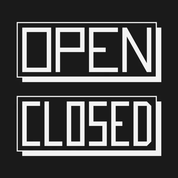 별자리에는 Open Closed 새겨져 — 스톡 벡터