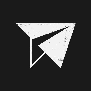 Kağıt uçağın desenli simgesi 