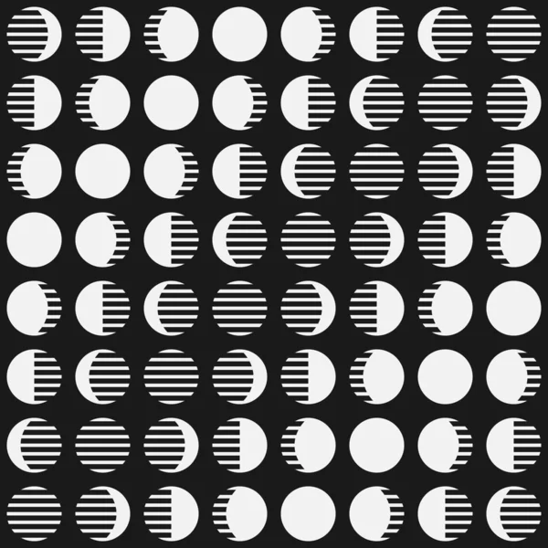 Nahtlose Geometrische Muster Mit Mondphasen — Stockvektor