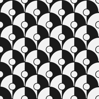 Disk elementli kusursuz soyut geometrik desen