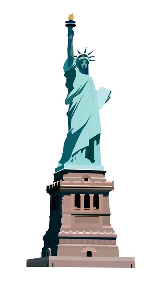 Statue Liberty Vector Background — Stock Vector