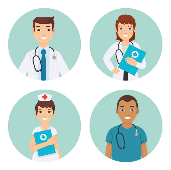 Conjunto Personal Médico Hospital — Vector de stock