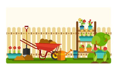 Bahçecilik aletleri birçok formu ile