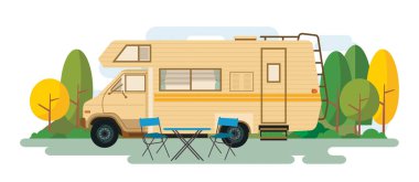 Büyük karavan park kümesi