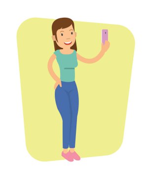 İnsanlar set çekmek selfie