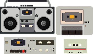 Vintage Radyo set vektör