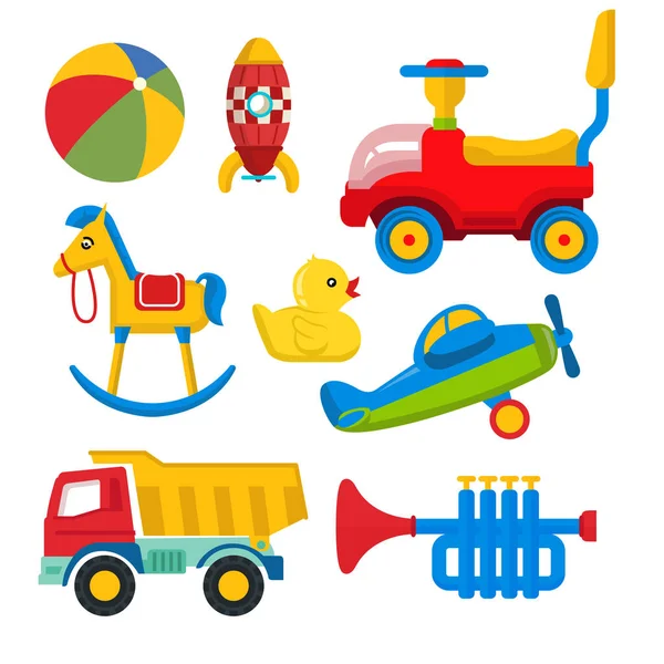 Set Toys Kids — Stock Vector