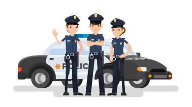 Polis memuru vektör çizim