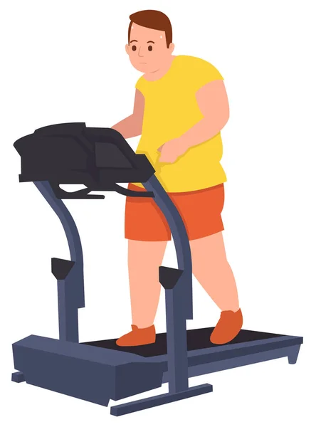 Gente Gorda Gimnasio — Vector de stock