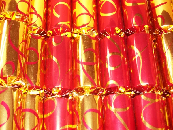 Золото Червоний Крекери Закри — стокове фото