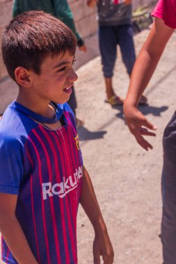 Darashakran mülteci kampı Erbil, Irak Kürdistan çocukta Suriye mülteci