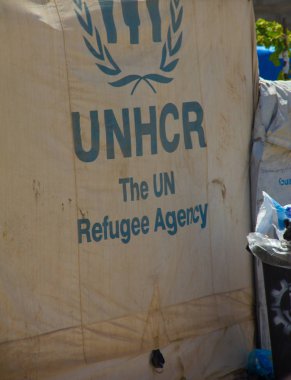 Darashakran mülteci kampı Erbil, Irak Kürdistan UNHCR çadırda