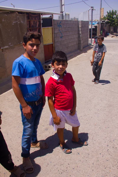 Darashakran Mülteci Kampı Erbil Irak Kürdistan Suriye Mülteci Çocuklar — Stok fotoğraf