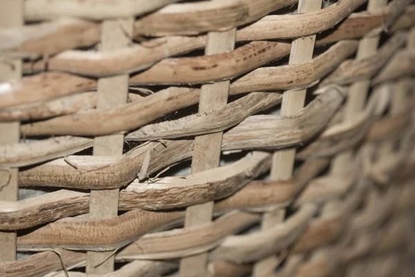 Een Close Beeld Van Een Rieten Mand — Stockfoto